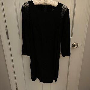 H&M Black Long Sleeve Dress with Lace